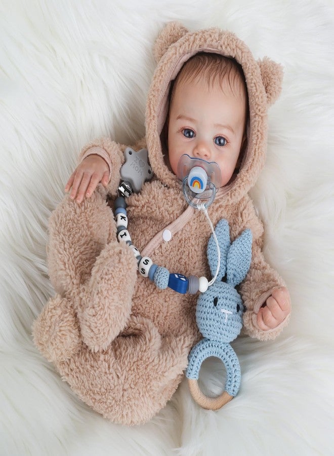 KSBD Reborn Baby Dolls - 18 Inch Realistic Baby Doll Lifelike Full Baby Boy Real Life Baby Doll with Soft Vinyl Body can Swimming with Accessories Gifts for Kids 3+ - Image 1